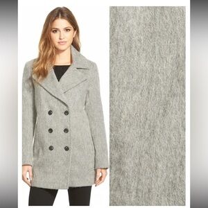 NWT Marc New York Andrew Marc Effie Double-breasted Brushed Wool-blend C…